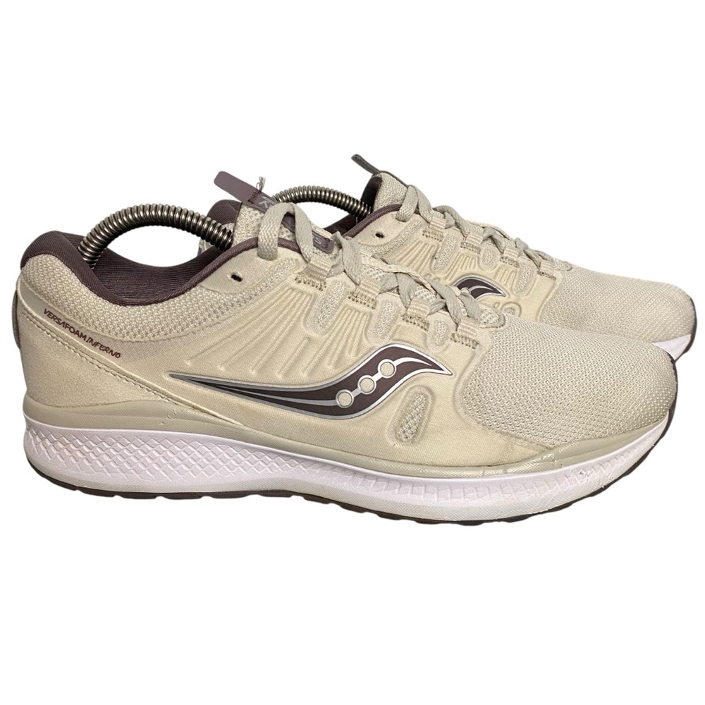 Saucony VersaFoam Inferno Shoe Womens 9.5 Beige S30035 Low Road Running Sneaker - Picture 3 of 8
